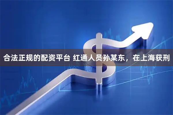 合法正规的配资平台 红通人员孙某东，在上海获刑