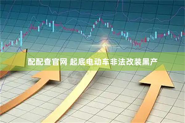 配配查官网 起底电动车非法改装黑产
