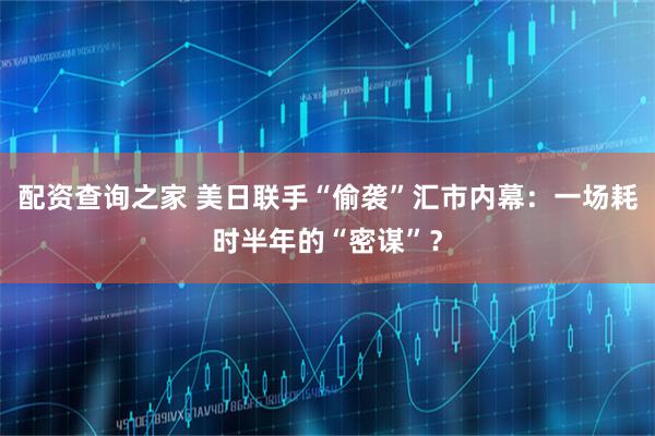 配资查询之家 美日联手“偷袭”汇市内幕：一场耗时半年的“密谋”？